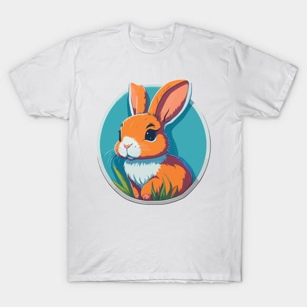 Rabbit Portrait T-Shirt by SpriteGuy95